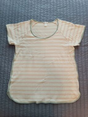 Lake Pajama Shirt | sz S, short sleeve, pink/blue